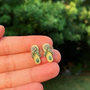 green flip flop earrings from the 90s